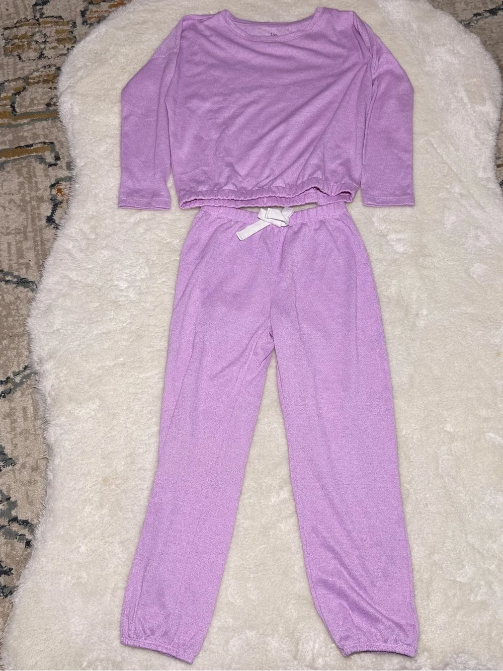 Gap Kids 2 piece pajamas lounge set purple size 8